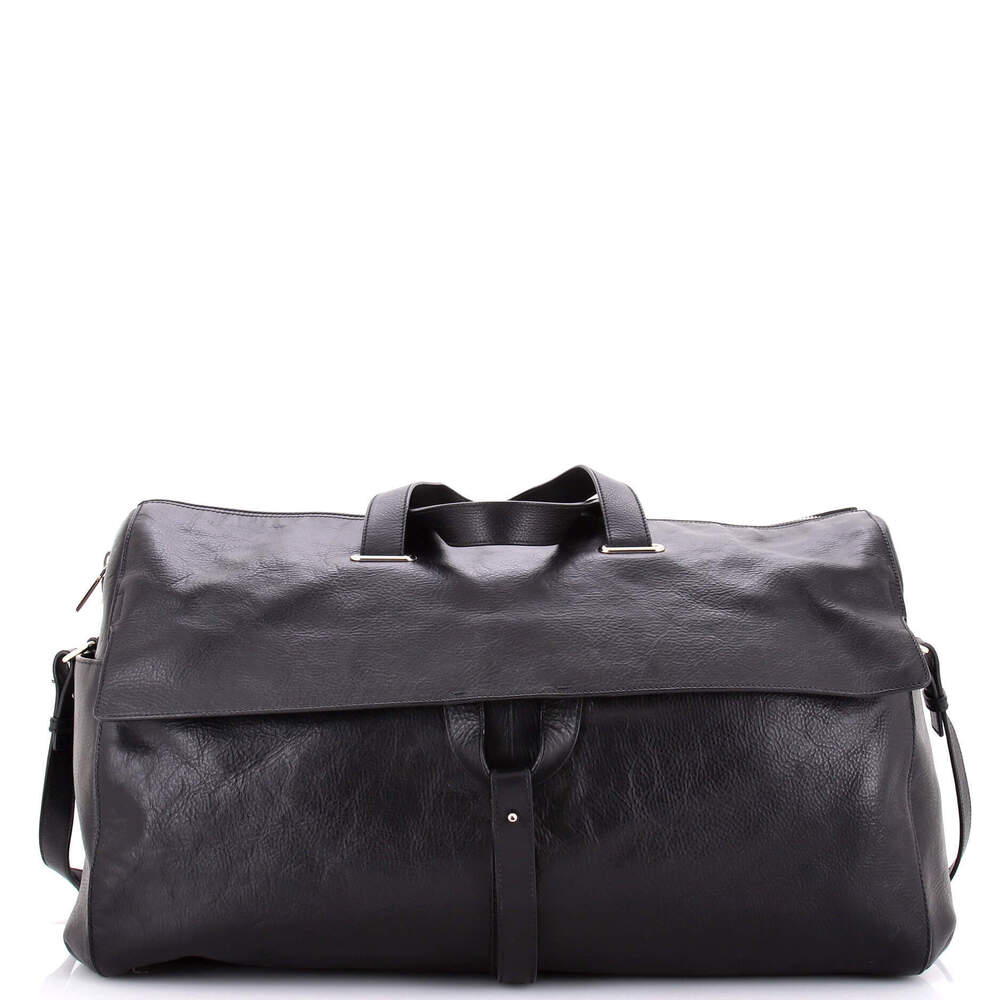 Saint Laurent Large Flap Pocket Duffle Bag Leather